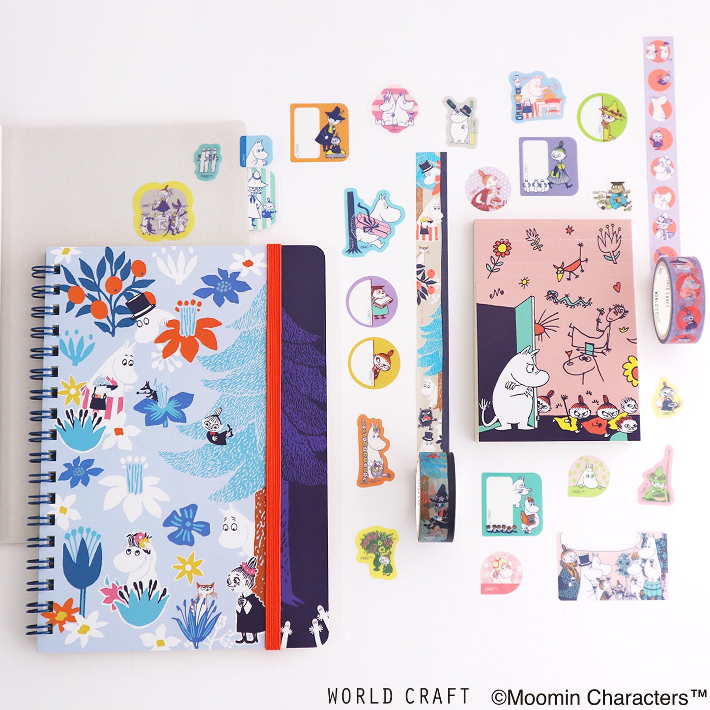 World Craft Moomin Washi Tape - Border Pink