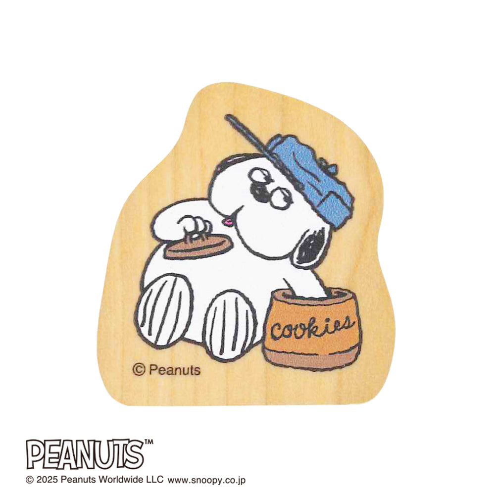 Kodomo No Kao Snoopy Wood Piece Stamps