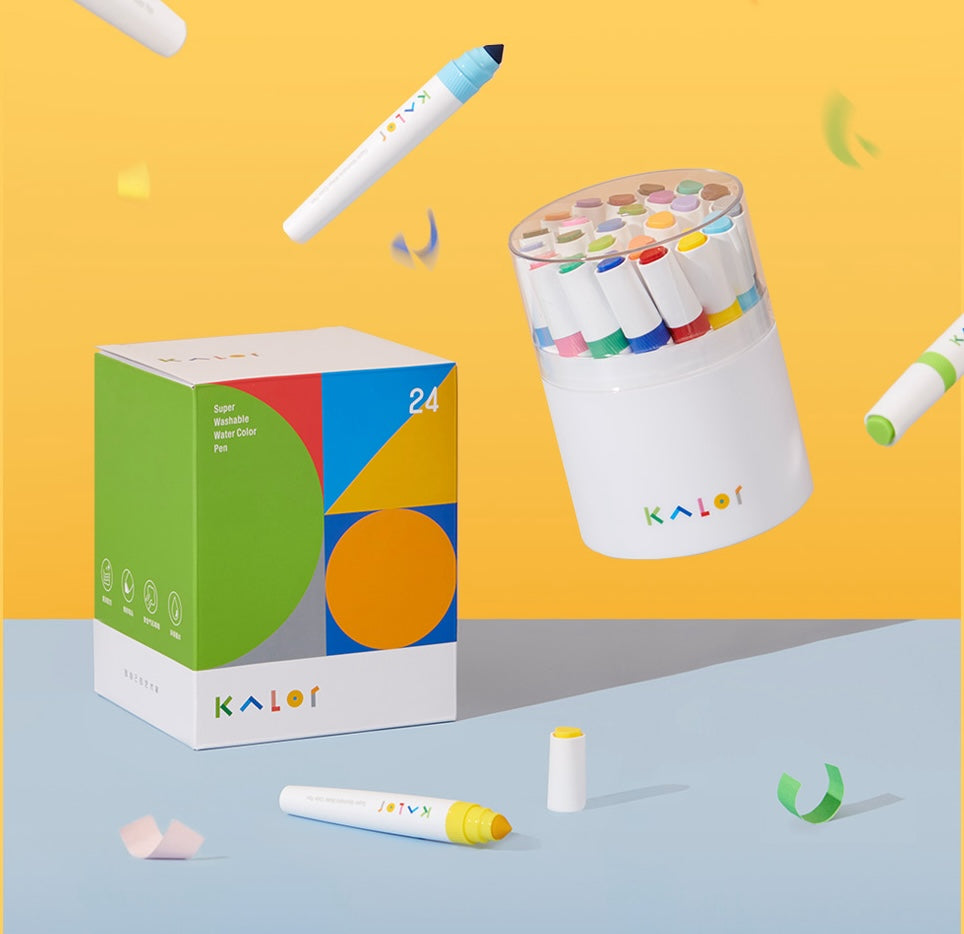 Kalor Washable Watercolor Markers (24 Color Set)
