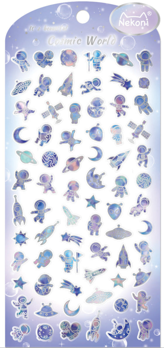 Nekoni Stickers - Cosmic World (3D)