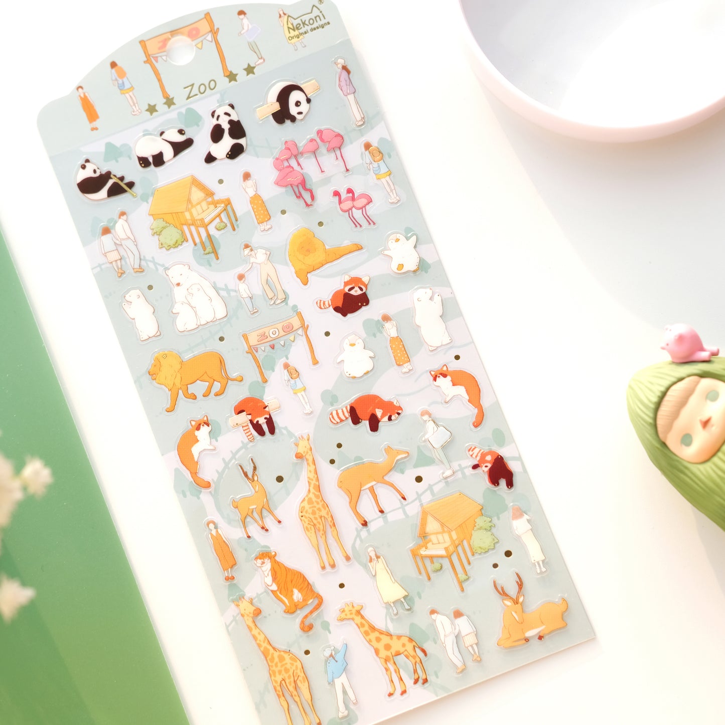 Nekoni Stickers - Outing Series - Zoo