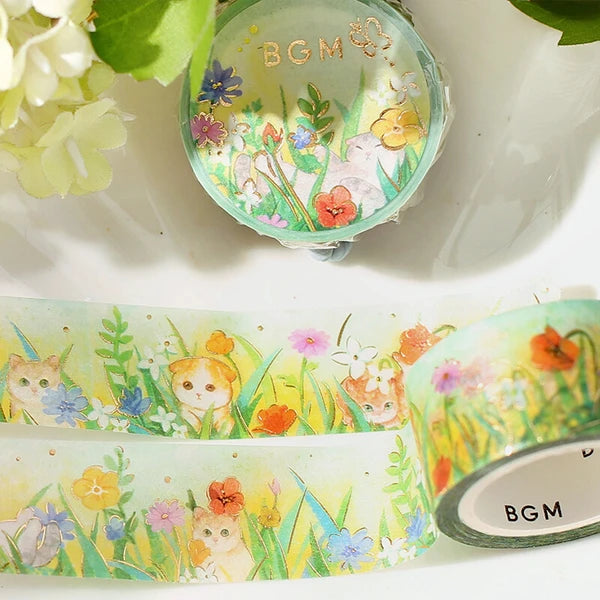 BGM Flowers and Cats Washi Tapes