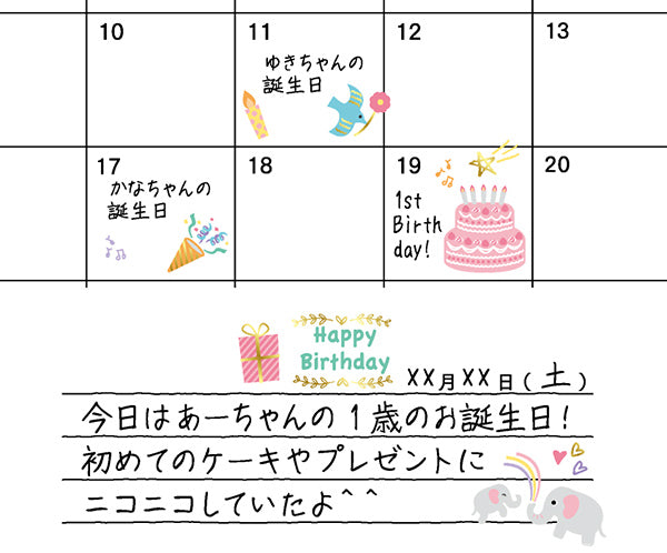 Midori Planner Stickers - Anniversary/Birthday