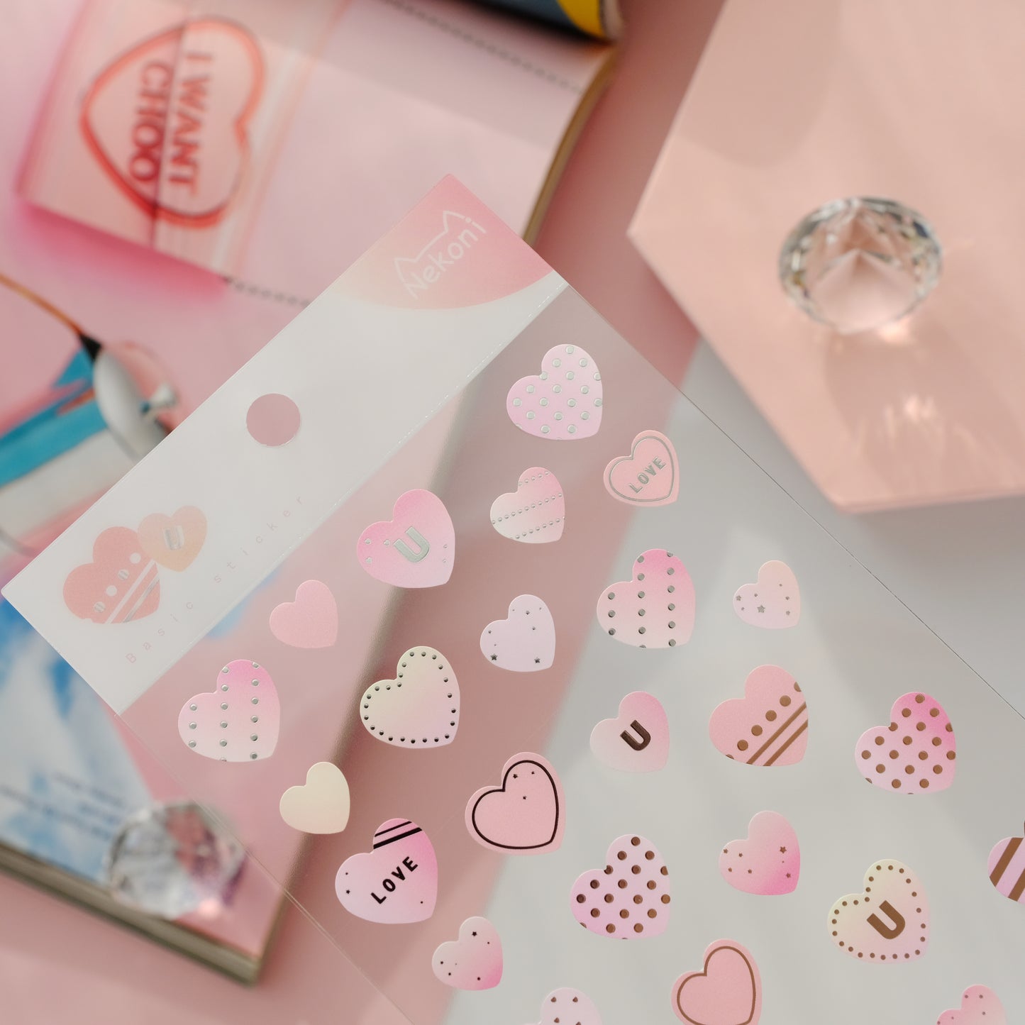 Nekoni Stickers - Basic Series - Heart
