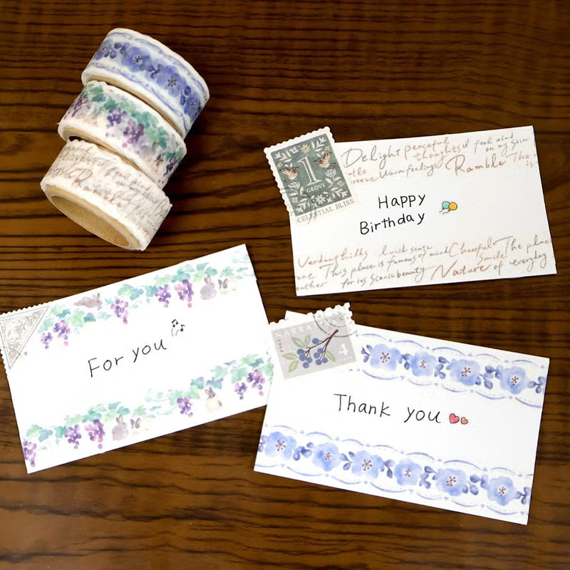 Mind Wave Die Cut Masking Tape - Grape (18mm)