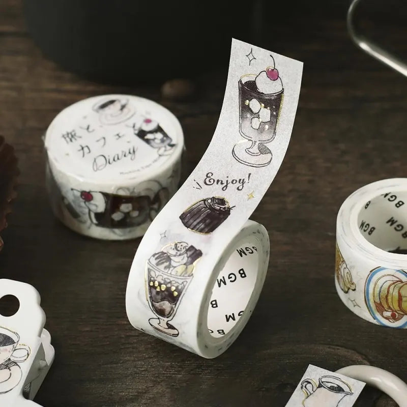 BGM Washi Tapes - Travel, Café, and Diaries Series (20mm)