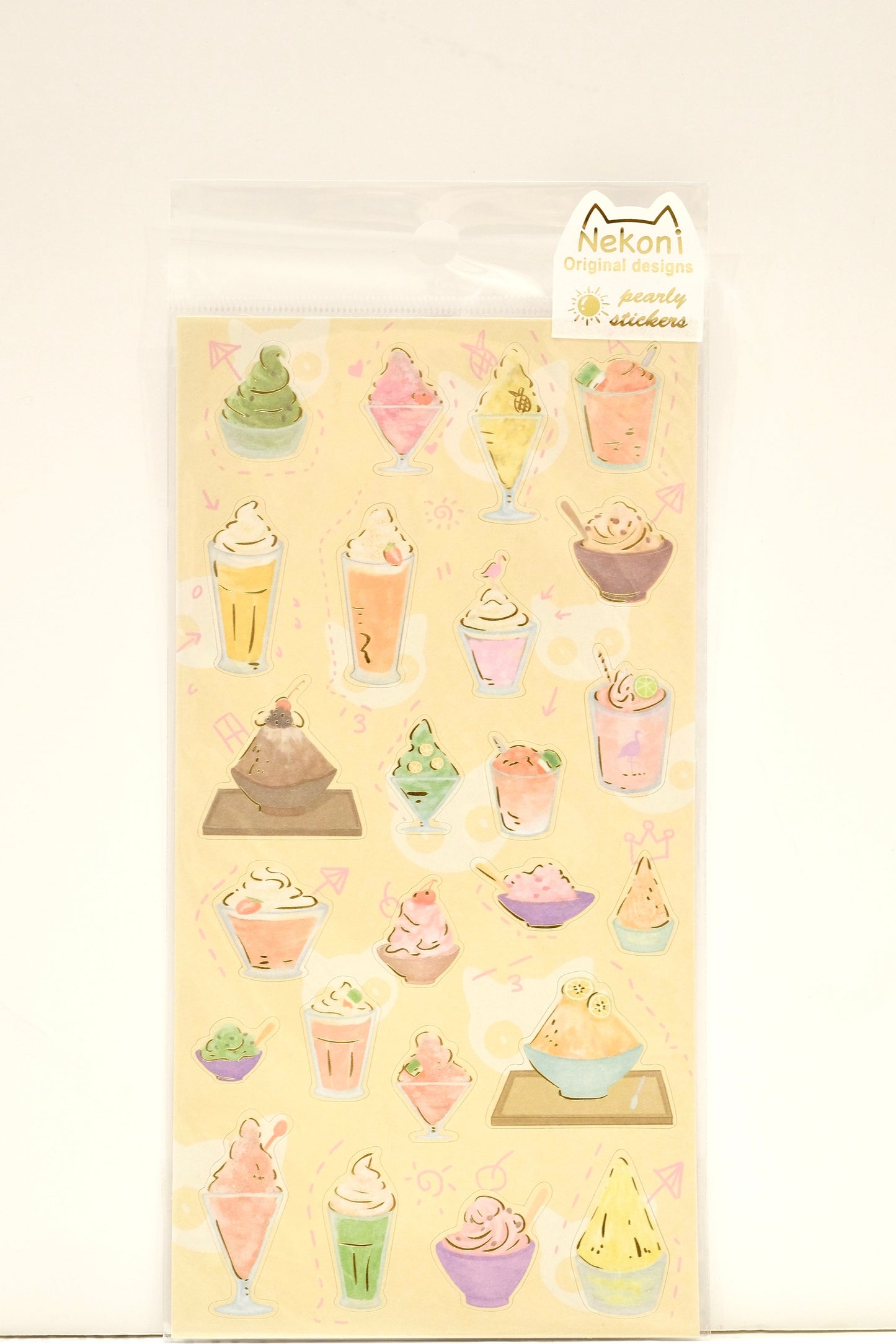 Nekoni Stickers - Pearly Series - Shaved Ice
