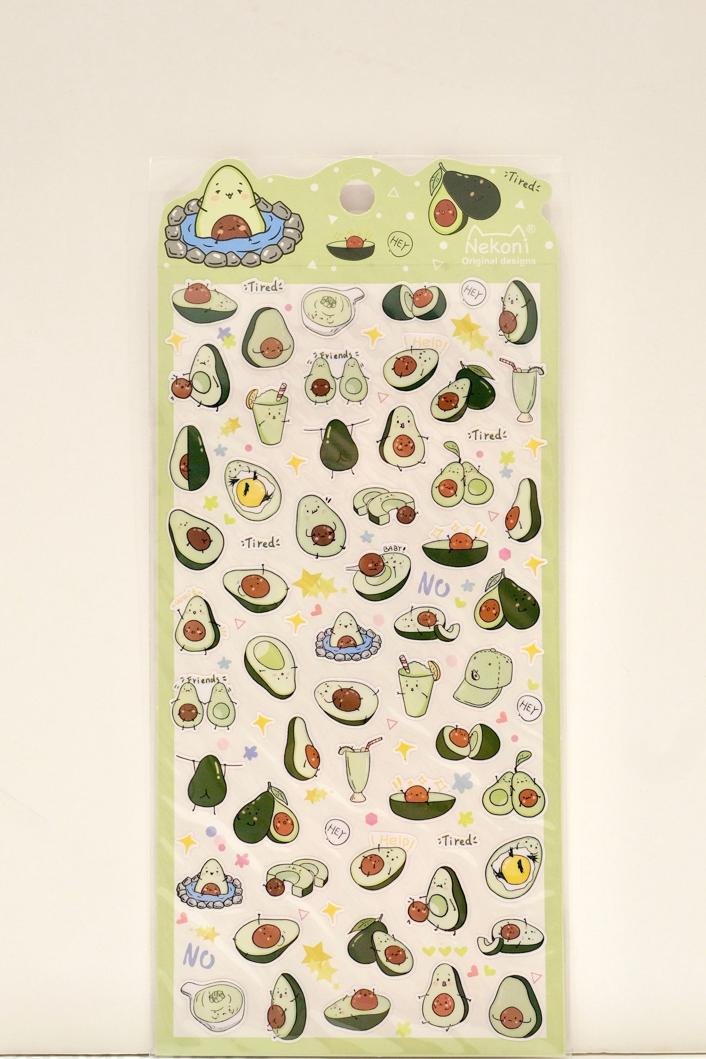 Nekoni Stickers - Avocado