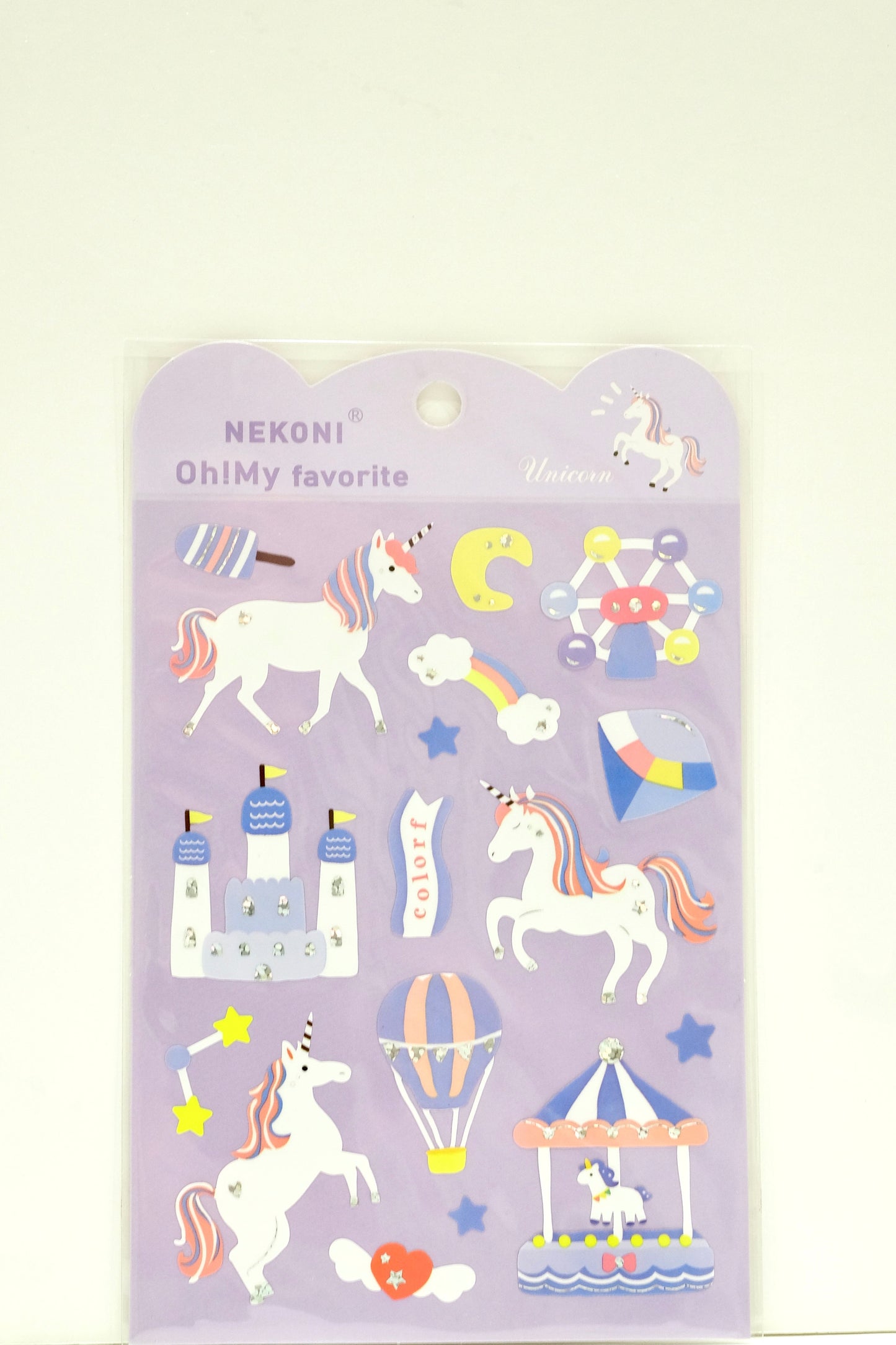Nekoni Stickers - Unicorn Theme Park