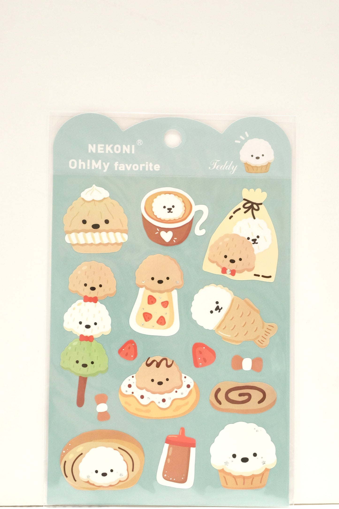 Nekoni Stickers - Teddy Bear "Snacks"