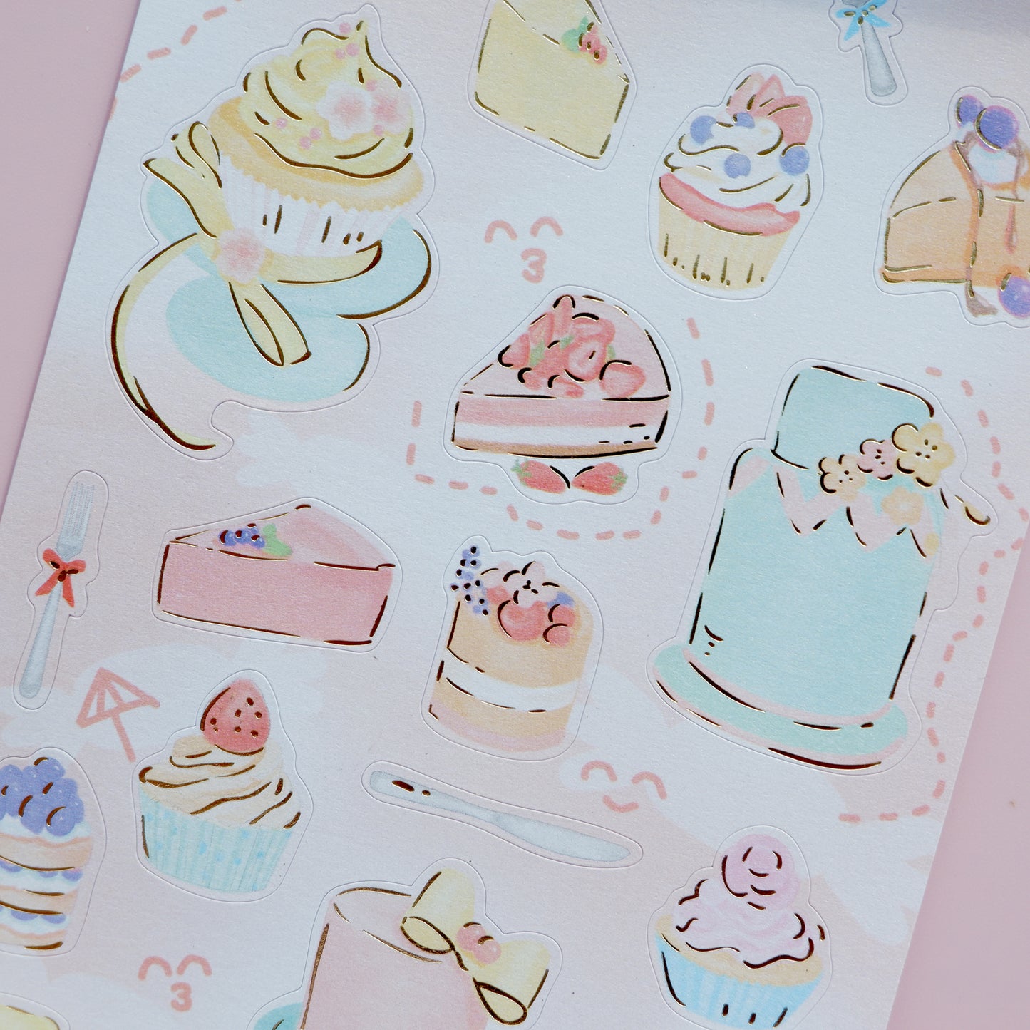 Nekoni Stickers - Pearly Series - Cakes