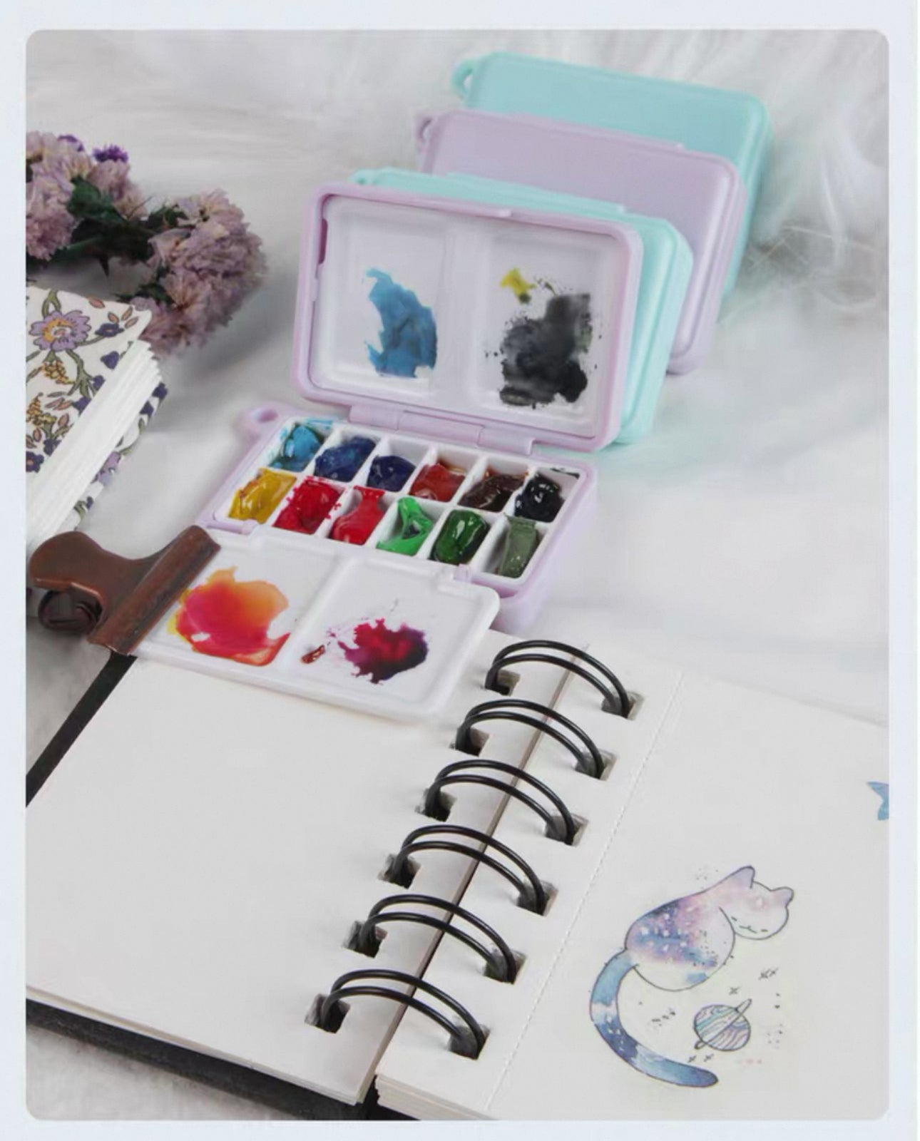 SeamiArt Mini Watercolor Palette Box