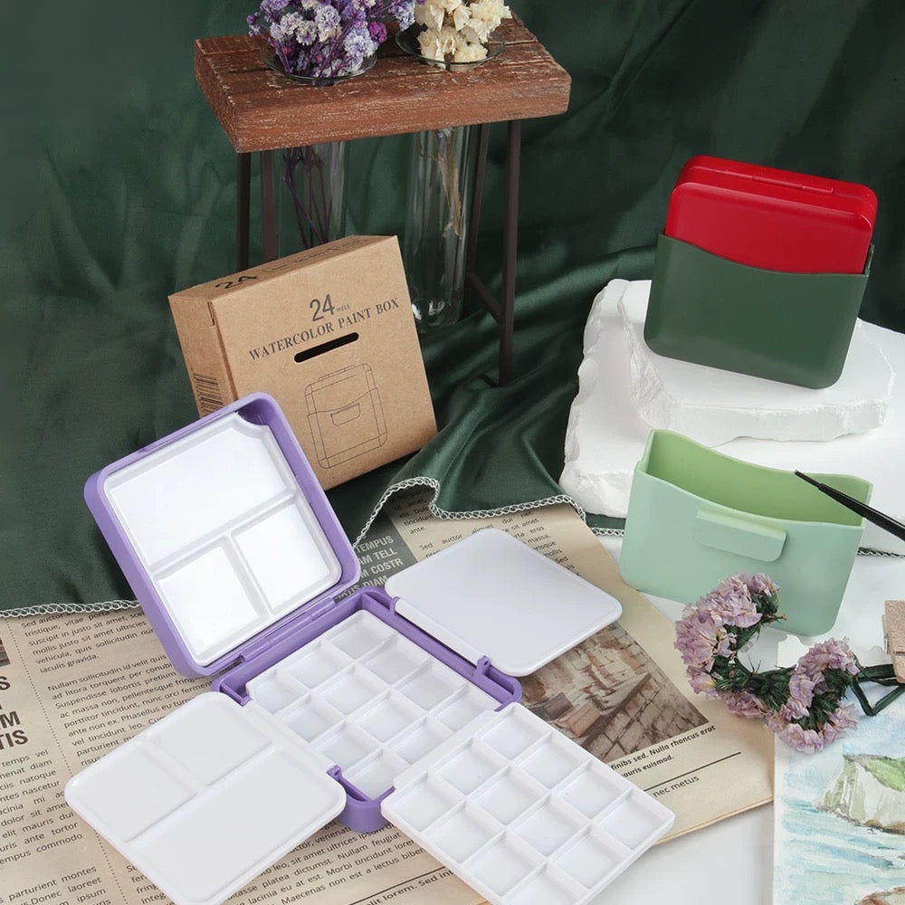 SeamiArt Expandable Mini Watercolor Palette Box