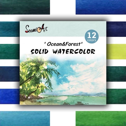SeamiArt Watercolor Paint Set - Ocean and Forest