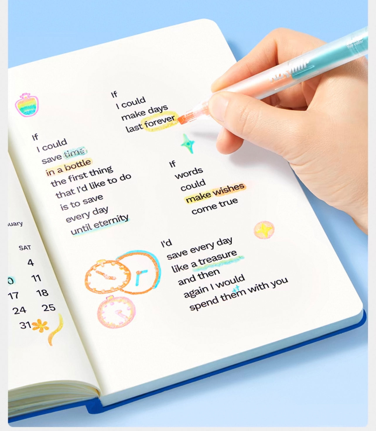 Kasimir Dual Tip Layerable Highlighters - Glittering Stars