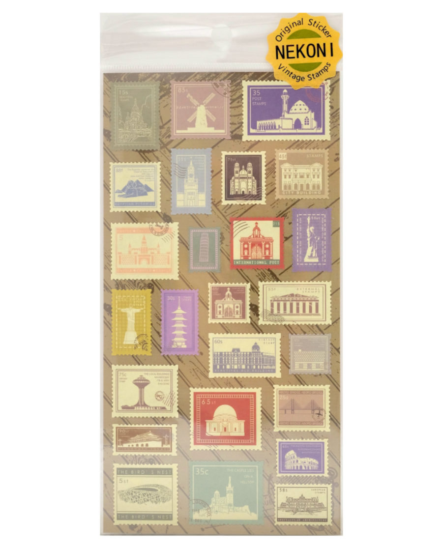 Nekoni Stickers - Stamps Series - Landmarks