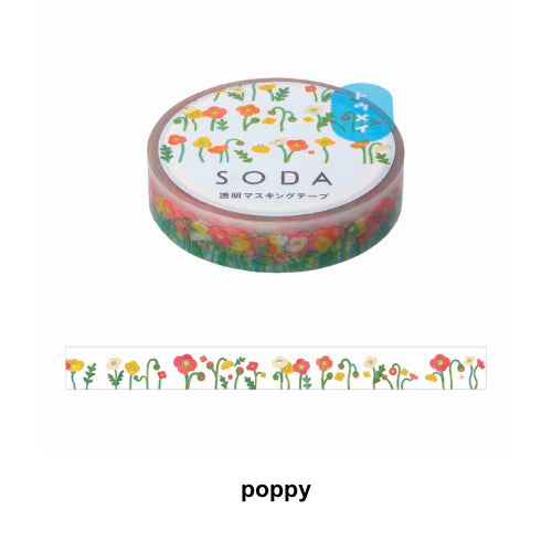 King Jim SODA Transparent Masking Tape 10mm - Poppy