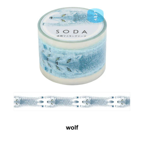 King Jim SODA Transparent Masking Tape 30mm - Wolf