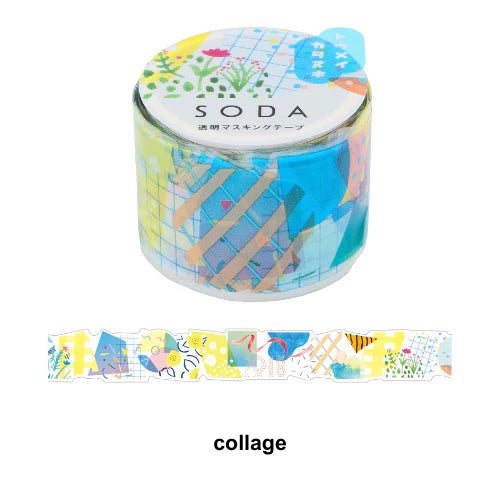 King Jim SODA Transparent Masking Tape 30mm - Collage