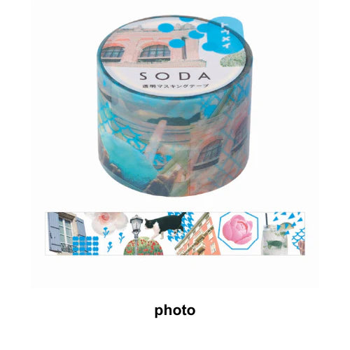 King Jim SODA Transparent Masking Tape 30mm - Photo