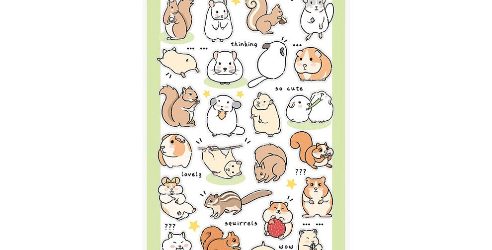 Nekoni Stickers - Hamster and Squirrel
