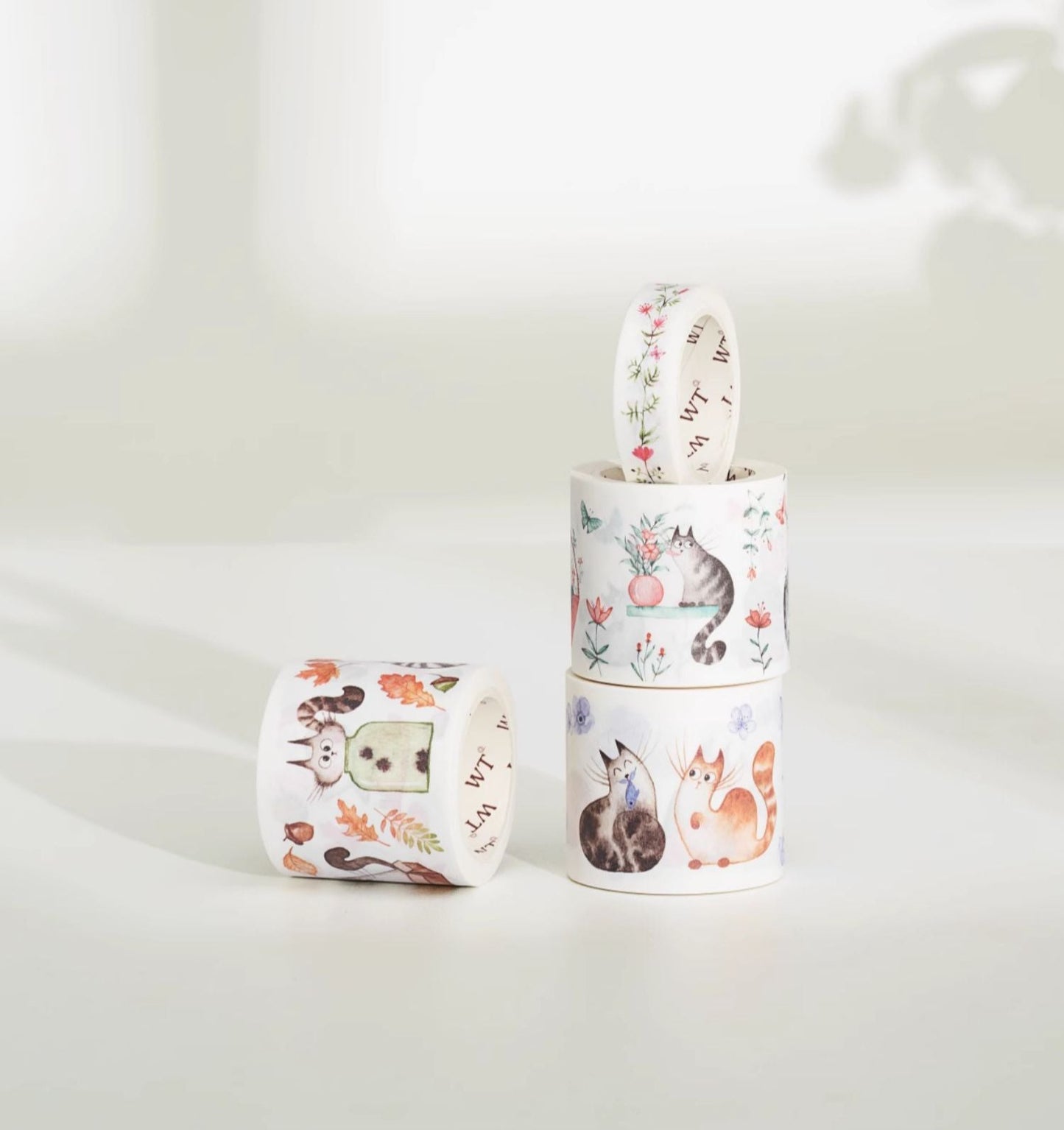 The Washi Tape Shop - Chonky Cat - Washi Tape and Stickers Set (4 Rolls)