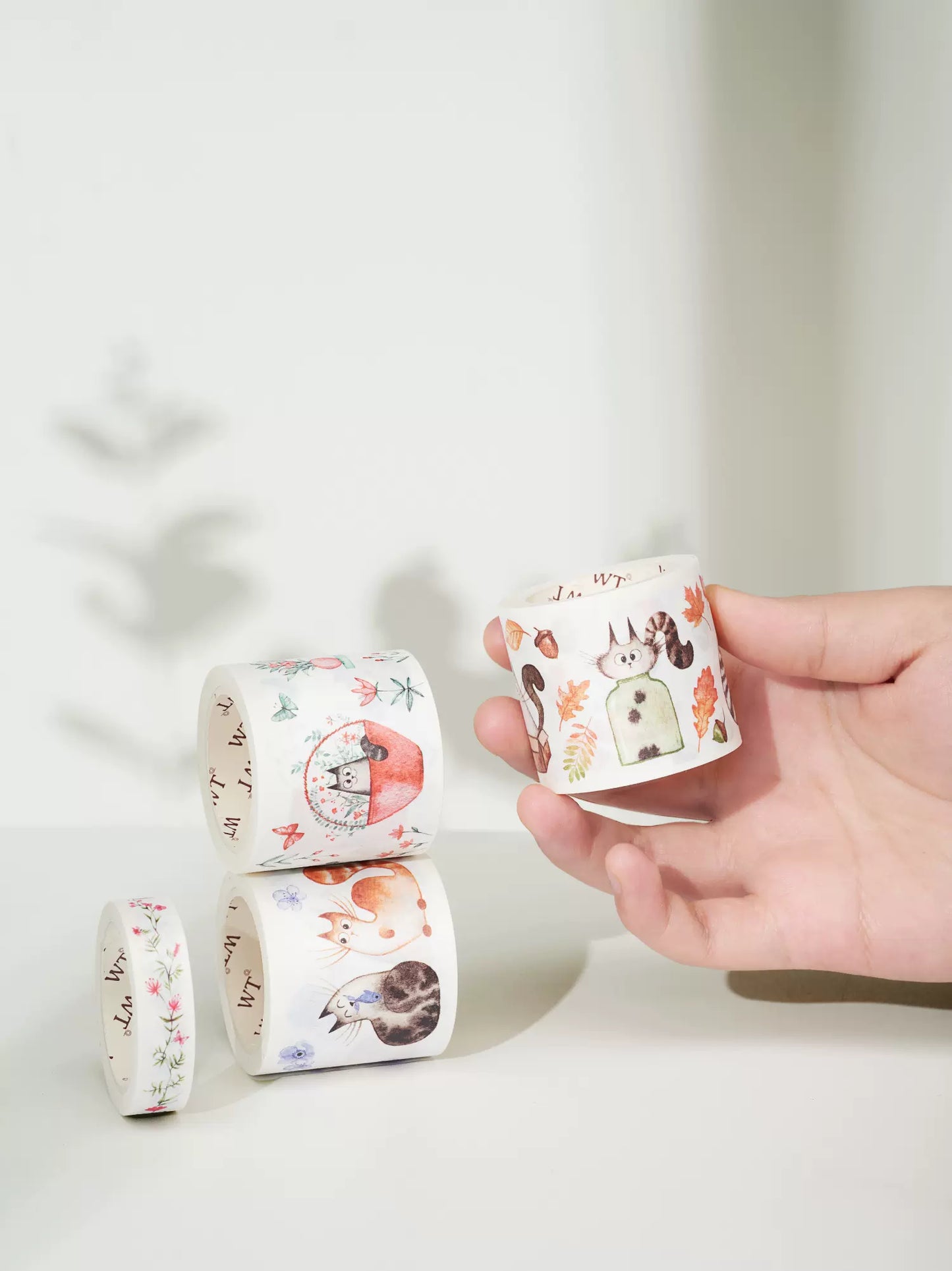 The Washi Tape Shop - Chonky Cat - Washi Tape and Stickers Set (4 Rolls)