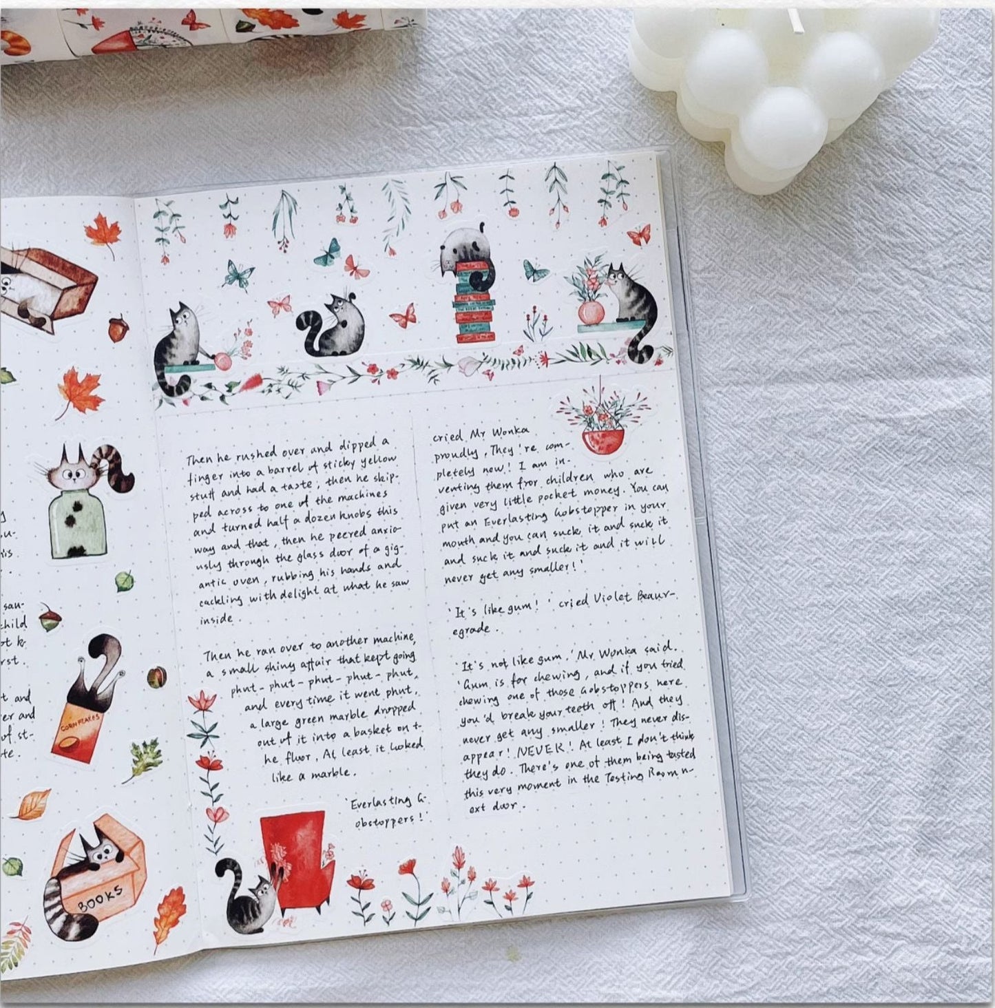 The Washi Tape Shop - Chonky Cat - Washi Tape and Stickers Set (4 Rolls)