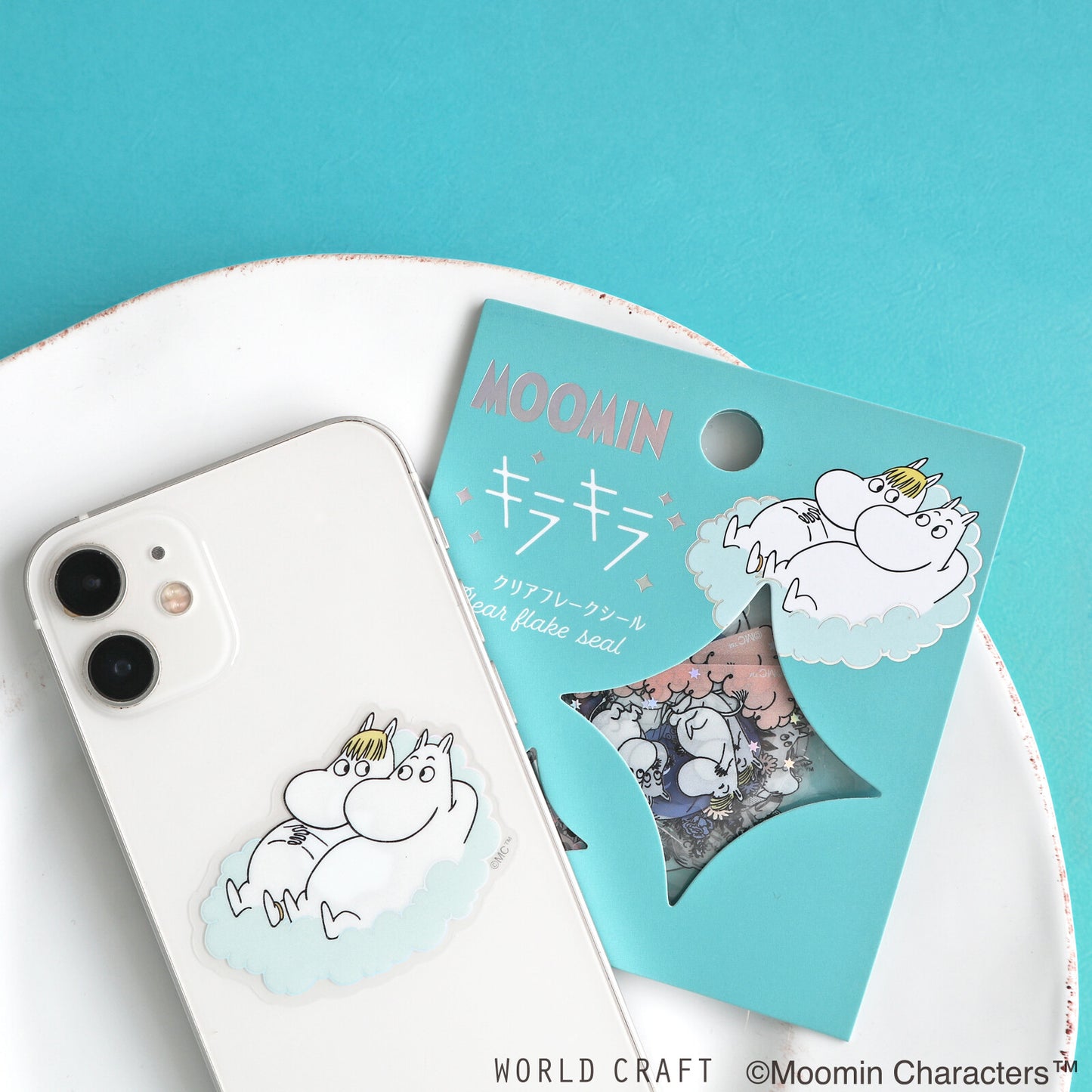 World Craft Clear Flake Stickers - Moomin and Snork's Sisters