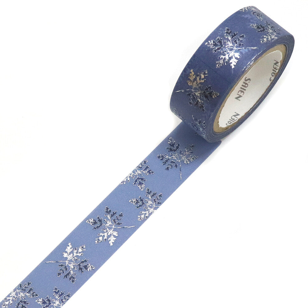 Saien X Ariane Gérard - Feuilles de Crystal Silver Foil Washi Tape (15mm)