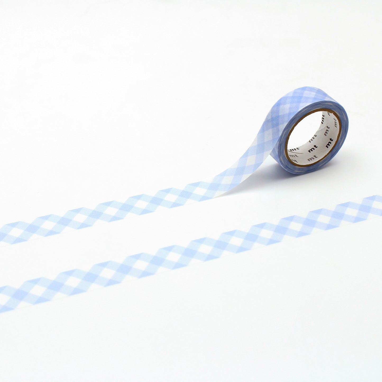 MT Washi Tape - Gingham Check - Pastel Ultramarine (15mm)