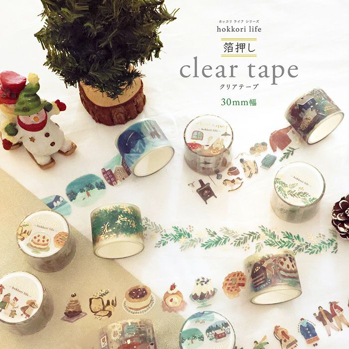 Mind Wave Clear Tape - Hokkori Life - Fir (30mm)