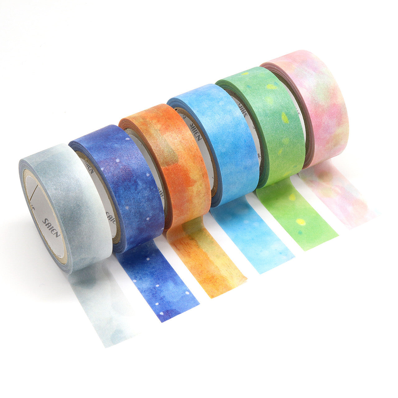 Miki Tamura - Chigiri-e - Flow Washi Tape Set (6 Rolls)