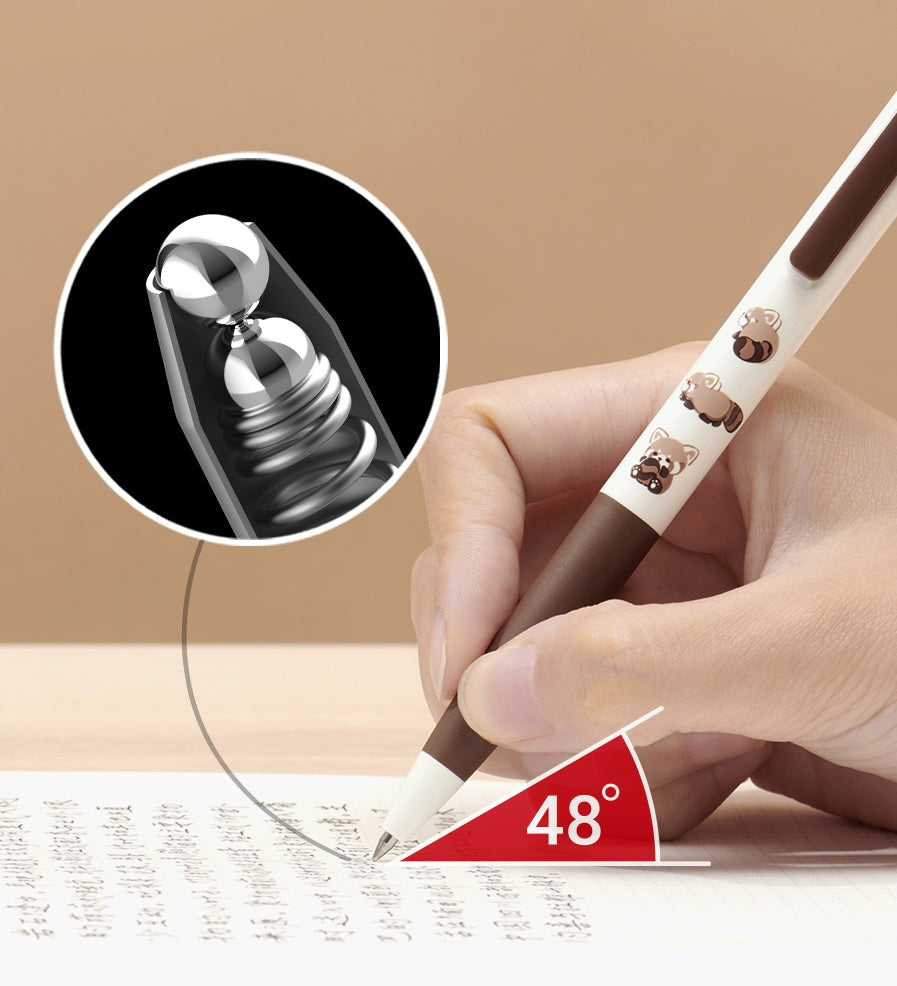 Kaco K7 Series - Red Panda Gel Pen 0.5mm (Set of 3)