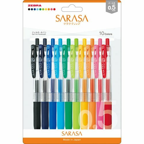 Zebra Sarasa Gel Pen - 10 Color Set
