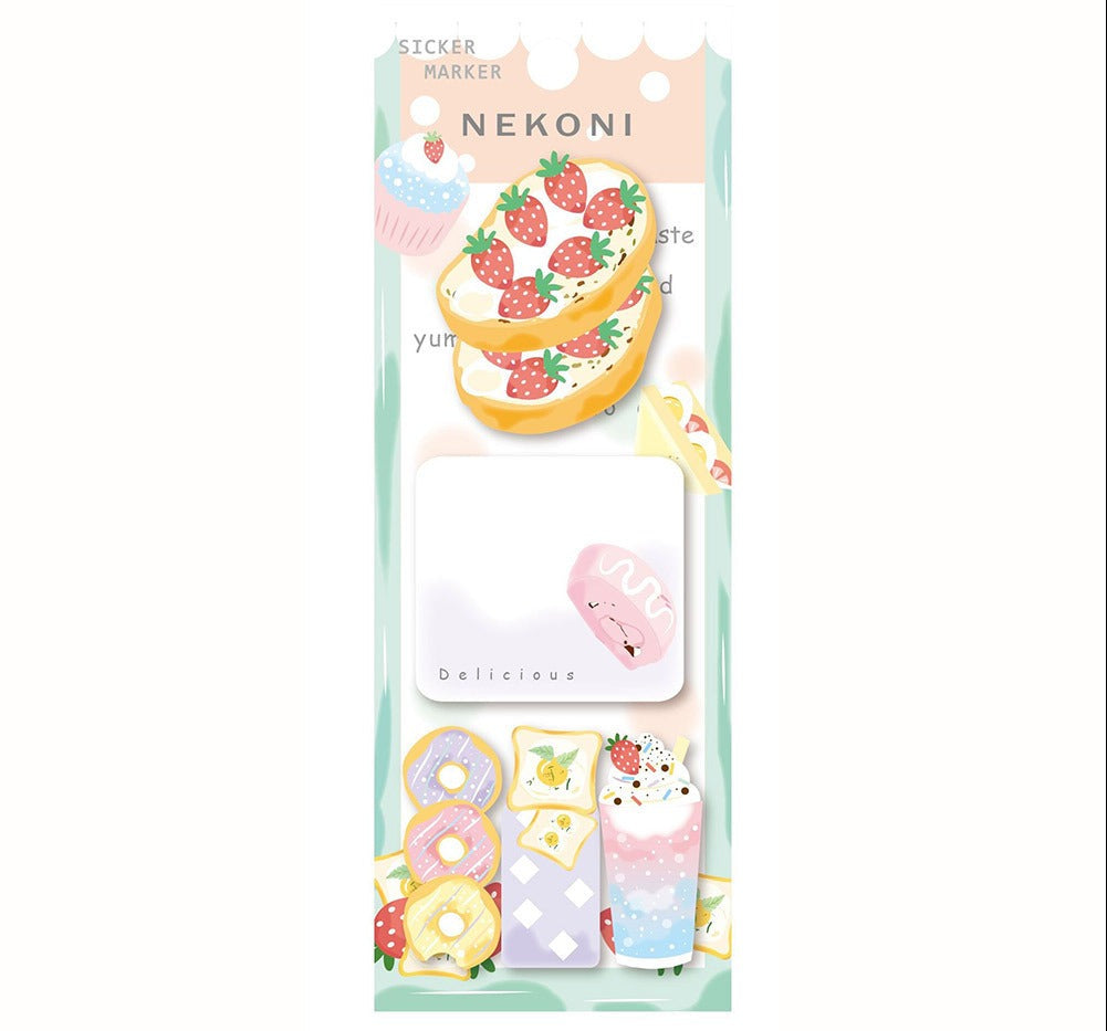 Nekoni Aesthetic Sticky Notes and Flags - Sweetness Series