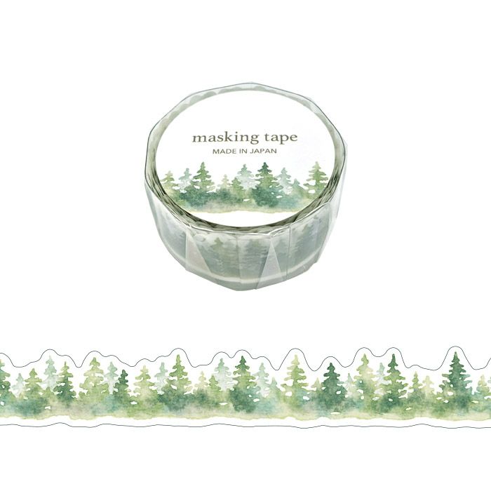 Mind Wave Palette Series Die Cut Masking Tape - Trees (18mm)