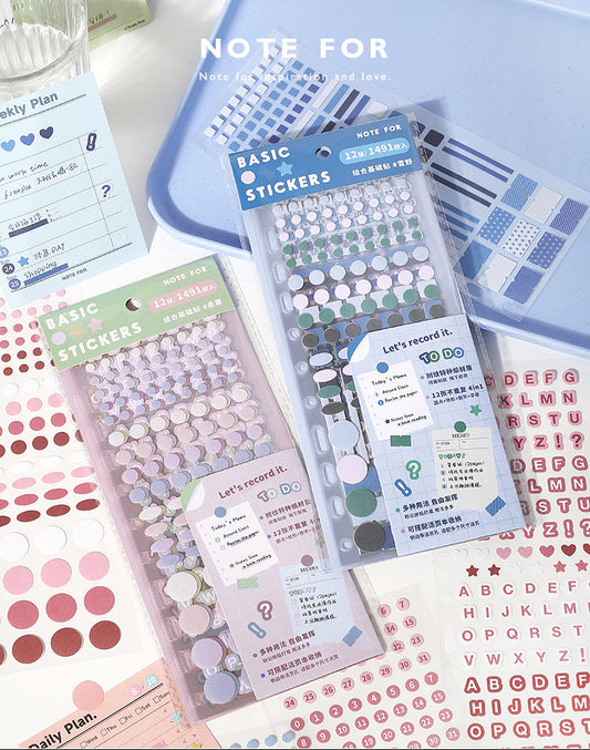 Note For - Four Seasons Colors - Basic Stickers