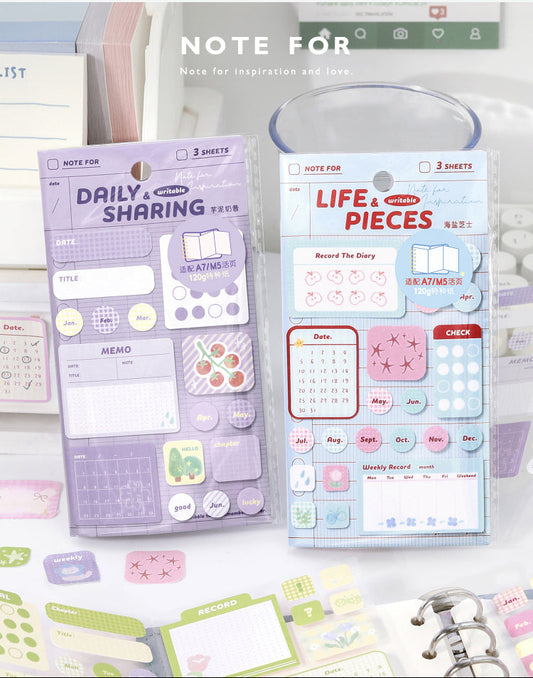 Note For - Life Record Book Stickers