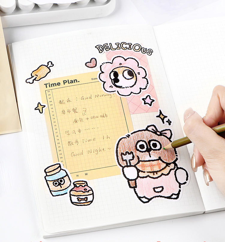 Cardlover - Pupu Daily Series - Color-It-Yourself Stickers
