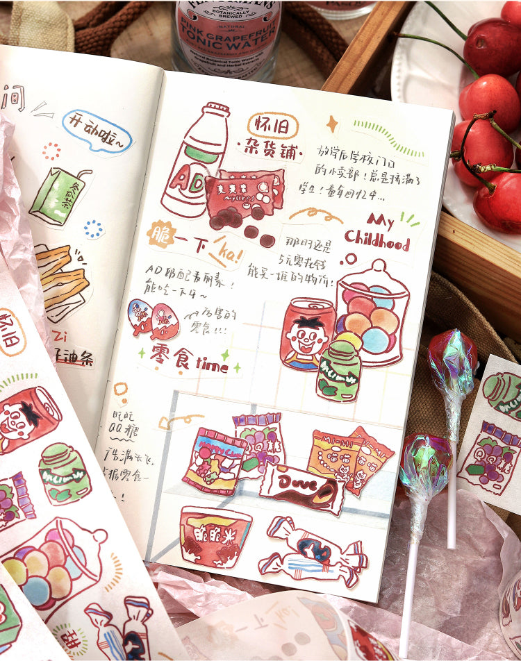 Cardlover - Snack Time Washi Stickers Roll (50mm)