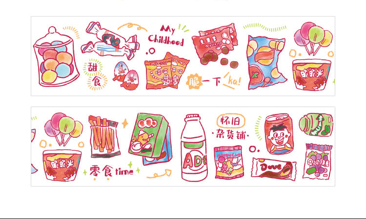 Cardlover - Snack Time Washi Stickers Roll (50mm)