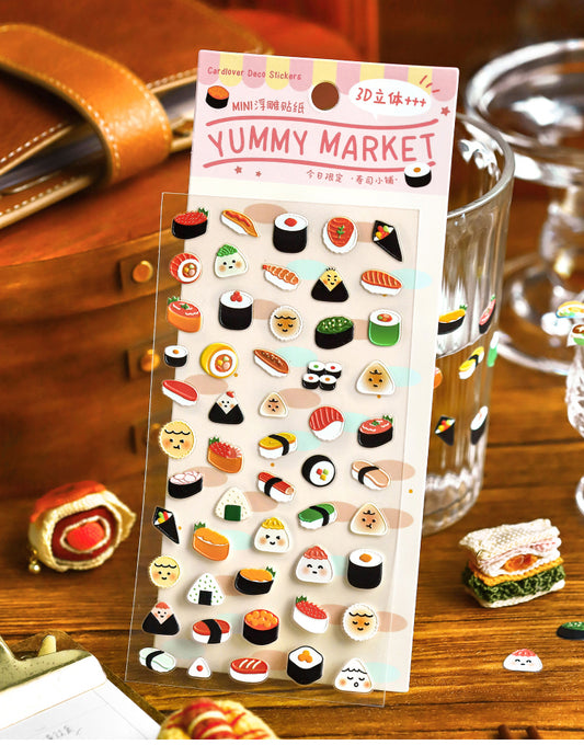 Cardlover - Yummy Market Mini 3D Relief Stickers