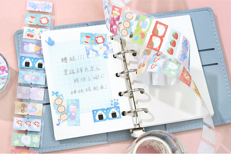 Cardlover - Tag Diary PET Glitter Stickers Roll