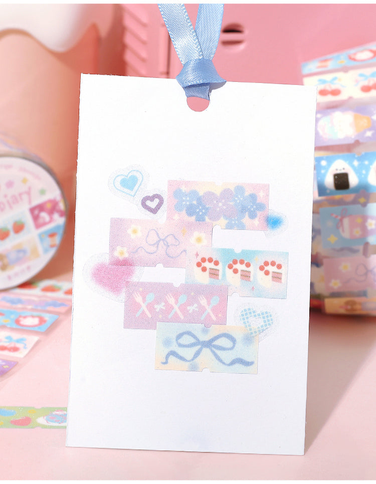 Cardlover - Tag Diary PET Glitter Stickers Roll