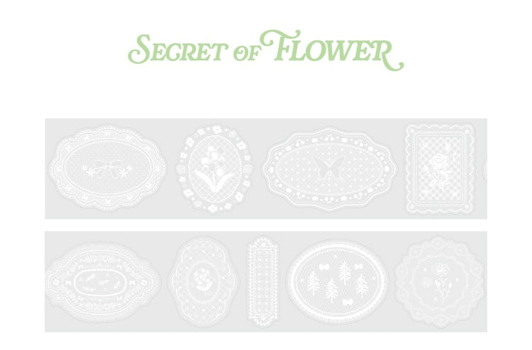 Cardlover - Waltz of Lace PET Glitter Stickers Roll (Die-cut)