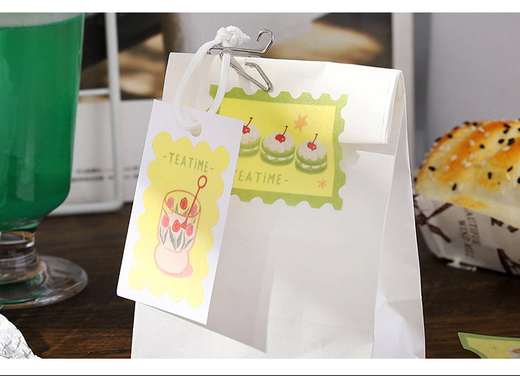 Cardlover - Tea Time Glitter Flake Stickers