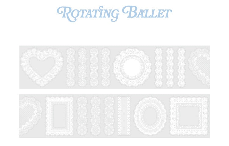Cardlover - Waltz of Lace PET Glitter Stickers Roll (Die-cut)