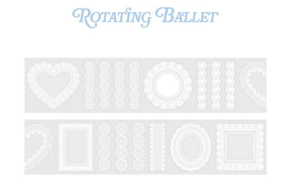 Cardlover - Waltz of Lace PET Glitter Stickers Roll (Die-cut)