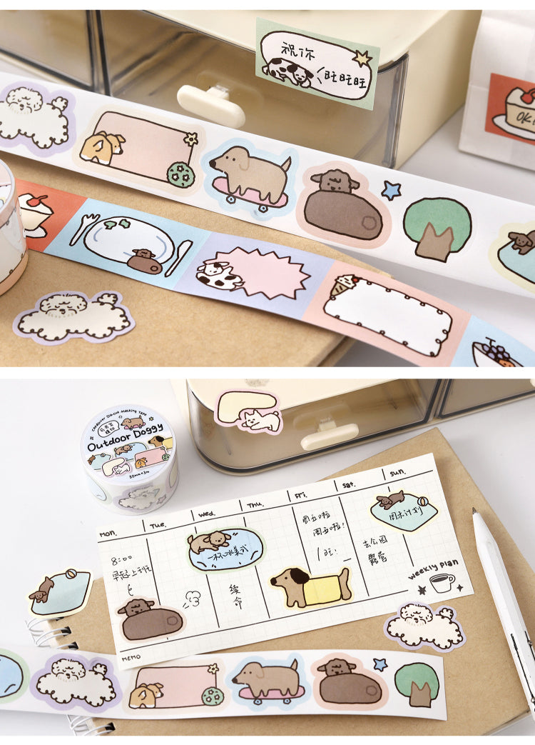 Cardlover - Full-Time Chill Die-Cut Writable Stickers Roll